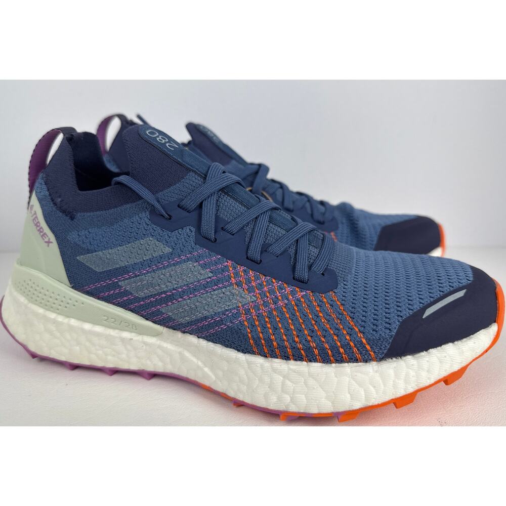 Adidas Outdoor Terrex Two Ultra Primeblue  Blue Grey‎ Lilac Women's Shoes 7.5 M